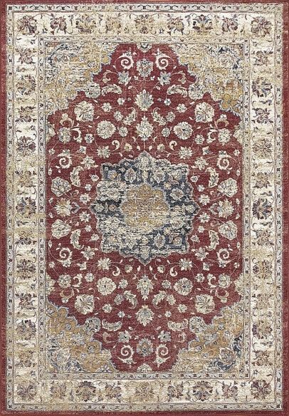 Dynamic Rugs ANCIENT GARDEN 57559-1464 Red and Ivory